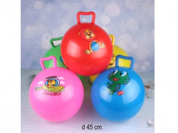 Мяч прыгун арт. 25-11 "Фламинго" с ручкой d 45 300 гр Мяч прыгун арт. 25-11 "Фламинго" с ручкой d 45 300 гр
