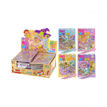 Румбокс арт. CH-164-3-805 Блокнот с наклейками 18,5*13 см Капибара ассорти (24 шт.)