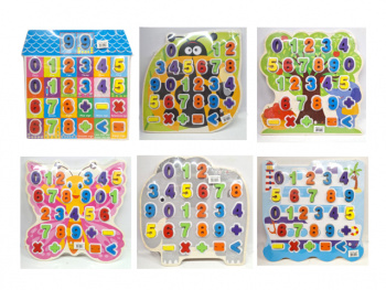 Деревянная игрушка арт. ST4201 Цифры вкладиши в ассортименте в пленке=