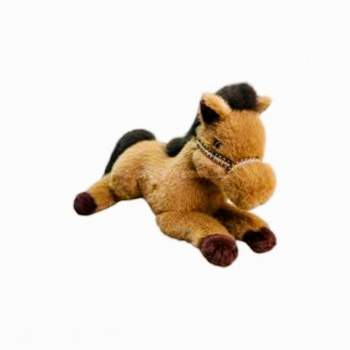 им Лошадь арт. YE25507-1-30-2 Лежит Рыжая 30 см в пак.)