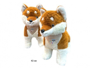 им Собака арт. 209421 Корги с платочком на шее стоит 42 см в пак.