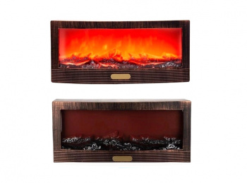 Фонарь Новогодний арт. SP91-2-502 "Мини камин" бронзовый, свет 49*22,5*11 см в кор.