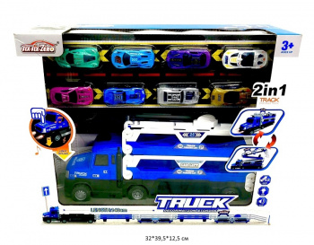Набор машин арт. 660-S39 Автовоз-трансформер на бат. свет, звук в кор._