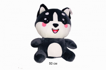 им Собака арт. 81025-16-50 Черно-белая 50 см в пак.)