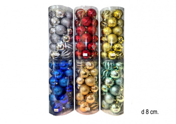 Шары арт. 8ADE12-H24-601 Набор 12 шт. d-8 см в тубе цвета микс Шары арт. 8ADE12-H24-601 Набор 12 шт. d-8 см в тубе цвета микс