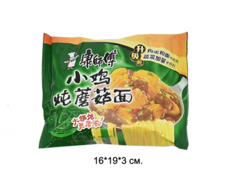 Лапша арт. 433703 БП курица с грибами 1 шт 85 г в пак. (24 шт. упаковка),'