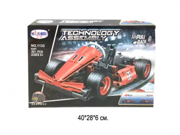 Конструктор арт. 1133 Автомобиль инерц. 201 дет. в кор.• Конструктор арт. 1133 Автомобиль инерц. 201 дет. в кор.•