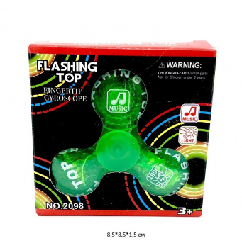 Спиннер арт. 2098 Свет. звук цвета ассорти в кор._