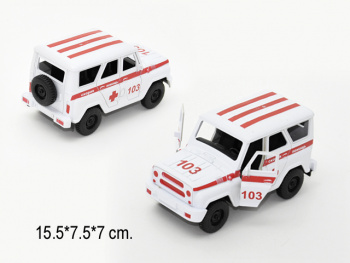 Машина инерц. арт. J0097R-8 Скорая помощь в пак._/288 шт./ Машина инерц. арт. J0097R-8 Скорая помощь в пак._/288 шт./