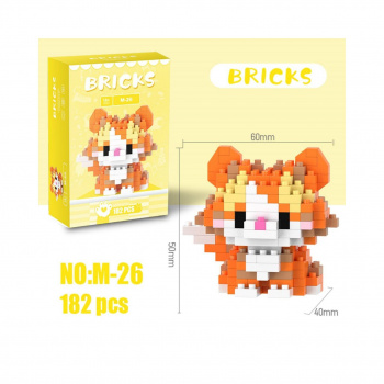 Конструктор арт. M-26-805 Микро Кошка рыжая 182 дет. в кор.|