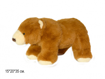 им Медведь арт. 209192 Коричневый стоит на лапах 20*35 см в пак.