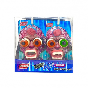 Мармелад арт. 303927 Набор "Мозг, глаза, челюсть" вкусы микс 18 г на листе 20 шт. в открытой кор.,'