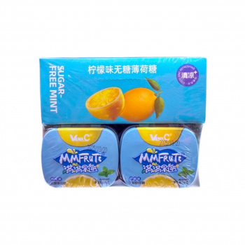 Конфета арт. 762279-5/ Драже мятное без сахара "Лимон" 16 г 12 шт. в кор.*