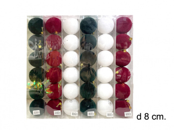 Шары арт. ZR806 Набор 6 шт. d-8 см в кор. цвета микс