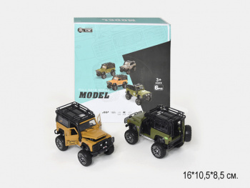 Модель металл. арт. 3201A-1 Джип свет, звук (6 шт.) в кор.+ Модель металл. арт. 3201A-1 Джип свет, звук (6 шт.) в кор.+