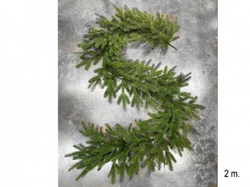 Ветка арт. 3017-601 Еловая зеленая пушистая 2 м в пак. Ветка арт. 3017-601 Еловая зеленая пушистая 2 м в пак.