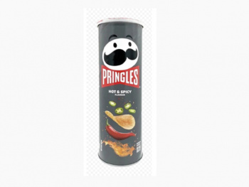 Чипсы арт. 00044 Pringles остро-пряные 110 г в серой банке 