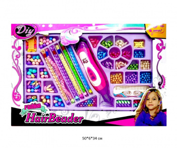 Набор украшений арт. 002A Машинка, бусины, аксессуары для плетения косичек в кор._