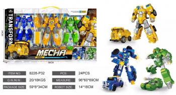 Трансформер арт. 8228-P32 Робот Набор 3 шт. в кор. 59*8*34 Трансформер арт. 8228-P32 Робот Набор 3 шт. в кор. 59*8*34