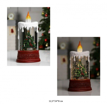 Фонарь Новогодний арт. 23016D-502-601 "Елка" свет, музыка, USB в кор.