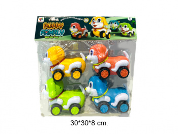 Набор машин арт. BJ687A Собачки 4 шт. в пак.•
