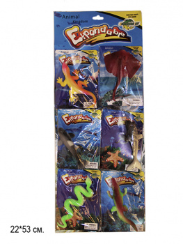 Игрушка растущая арт. 162-6 Морские животные 1шт. на листе Игрушка растущая арт. 162-6 Морские животные 1шт. на листе