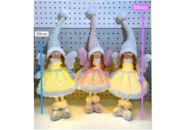 им Эльф арт. A1-49ST-601 Девочка в платье цвета микс свет. 35/55 см в пак.