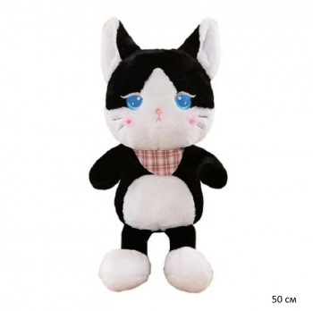 им Кот арт. 902-6/90233-6 Черно-белый 50 см в пак.)