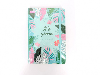 кц_Блокнот арт. PJB-A578 В обложке "It's green" на резинке А5 в пак.