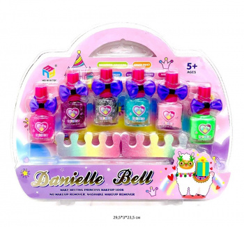 Лак для ногтей арт. MNY-10040B Набор 6 шт. с аксессуарами блистер_ Лак для ногтей арт. MNY-10040B Набор 6 шт. с аксессуарами блистер_