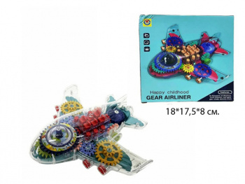 Самолет арт. 2263 Шестеренки на батар. в кор._•=/72 шт./