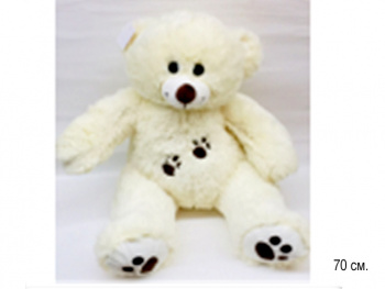 им Медведь арт. YE1002-4 Белый со следами 70 см в пак.) 