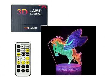 Ночник арт. 81511 Лампа 5D "Единорог" в кор.