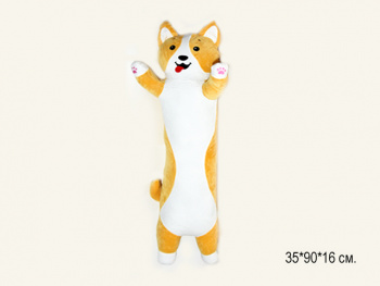 им Обнимашка арт. 15730-209 Собака Корги красный язык 70 см в пак.