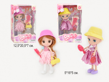 Кукла арт. 65005 В шляпке в коробке 20*12*7