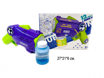 Пистолет арт. J315 Бластер 12 отверстий и мыльные пузыри в кор.•
