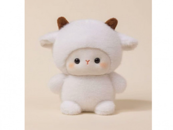 им Барашек арт. YE250909-1-2 Белый розовые щечки 16 см в пак.) им Барашек арт. YE250909-1-2 Белый розовые щечки 16 см в пак.)