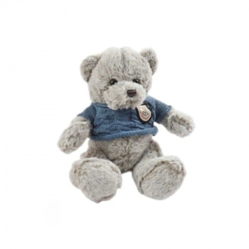 им Медведь арт. 133-1-802 Серый в кофте цвета микс 24 см в пак.