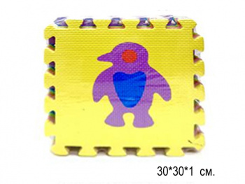 Коврик пазл арт. QS-013 Животные ассорти в пленке_/12 шт./