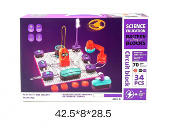 Конструктор арт. 9987A Электронный, "Эксперимент", 34 дет. в кор._