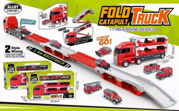 Набор машин арт. 818-15В Автовоз с раскладной эстакадой в кор. 35,6*8,2*20,2