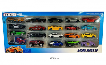 Набор машин арт. 706-20 Ассорти металл 20 шт. в кор.• Набор машин арт. 706-20 Ассорти металл 20 шт. в кор.•