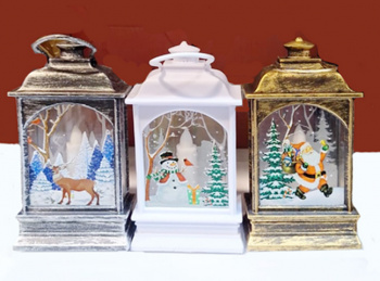 Фонарь Новогодний арт. 69083-502 В ассортименте 13 см свет (12 шт.) шоубокс