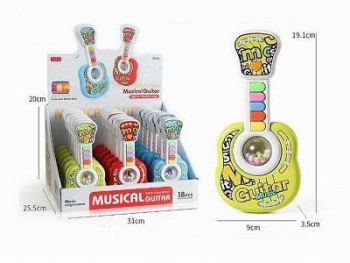 Пианино арт. YBJ-8030-1B "Гитара" на бат. цвета микс (18 шт.) шоубокс