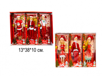 Кукла арт. 2091C-1 Барби в новогоднем костюме ассорти в кор.•