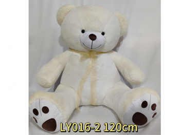 им Медведь арт. LY016-2 Белый с коричневыми пяточками 120 см в пак._