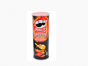 Чипсы арт. 00761 Pringles острый рак 110 г в черной банке 