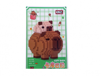 Конструктор арт. 5098-805 Микро Капибара с малышом на спине 1449 дет. в кор.=|