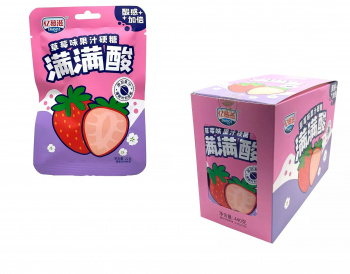 Конфета арт. 640039-6 Кислая шипучка "Клубника" 22 г 30 шт. в кор.; Конфета арт. 640039-6 Кислая шипучка "Клубника" 22 г 30 шт. в кор.;