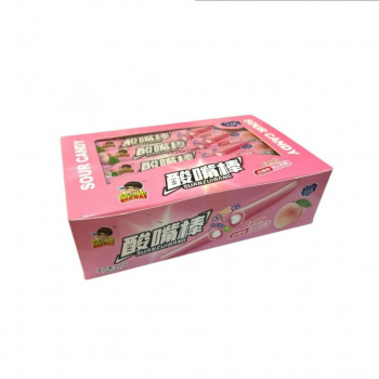 Конфета арт. 871837/ Кислая трубочка-тянучка с начинкой "Персик" 15 г 30 шт. в кор./#;